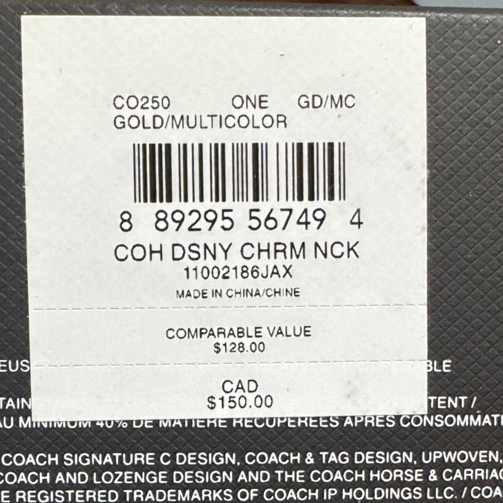 Coach Disney Necklace Mickey Mouse - Picture 10 of 10